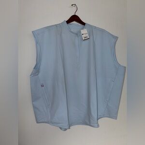 Figs Light Blue Scrub Top